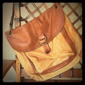 Vintage Brown Leather Purse Shoulder Bag